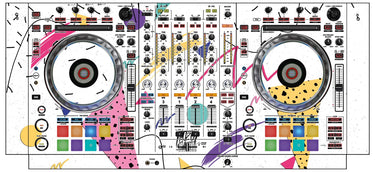 Pioneer DJ DDJ SZ Skin Mizucat White